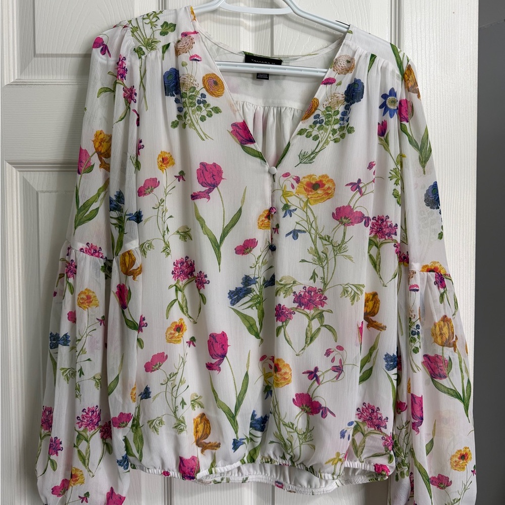 Vibrant Floral Women's Blouse